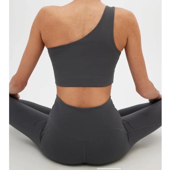 LIKE NEW Girlfriend Collective Smoke Gray Comprehensive High Rise Long Legging - Picture 4 of 5